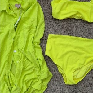 Show Me Your MuMu Neon Yellow Swim Set